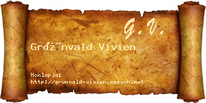 Grünvald Vivien névjegykártya